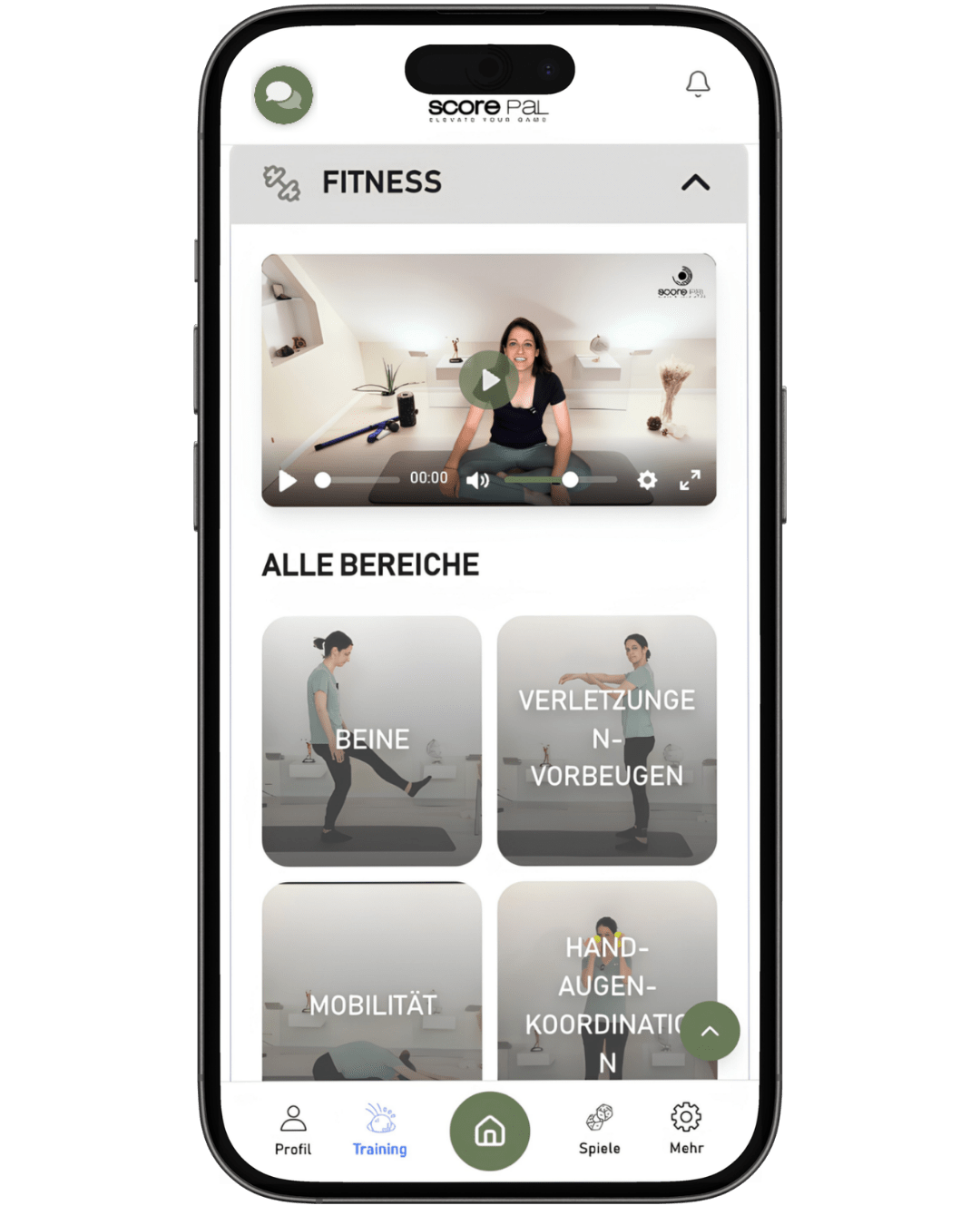 ScorePal Fitness Übersicht